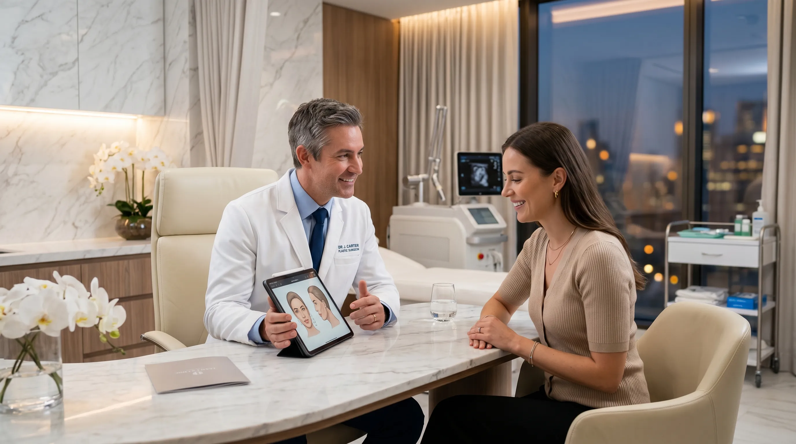 Atlanta North Dermatology conducting examination